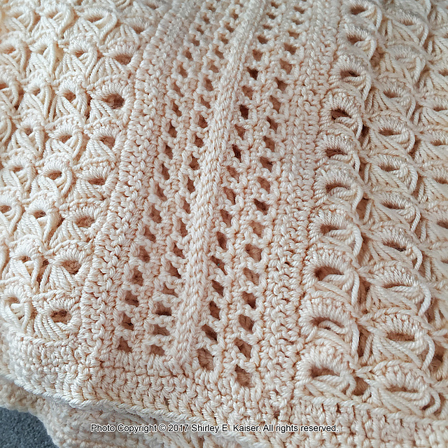 Ravelry shirleykaiser's Afghan Cream Broomstick Lace 2