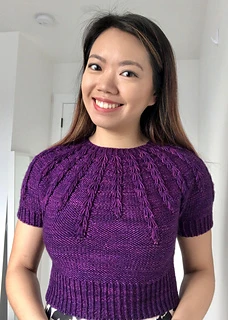 Shown with -4" of negative ease on a 34" bust