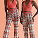 Chevron mesh pants pattern 