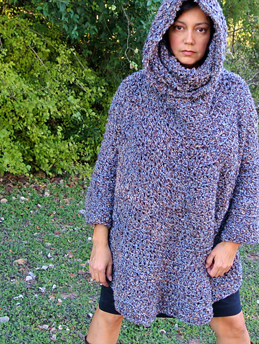 Cowl Hooded Capelet Poncho photo 3