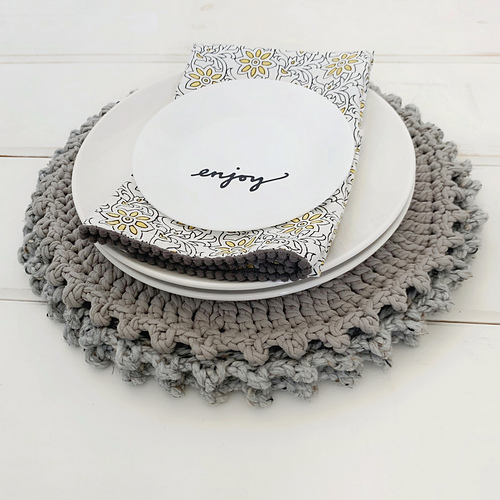 Picot Placemat & Doily Set 071 photo 8