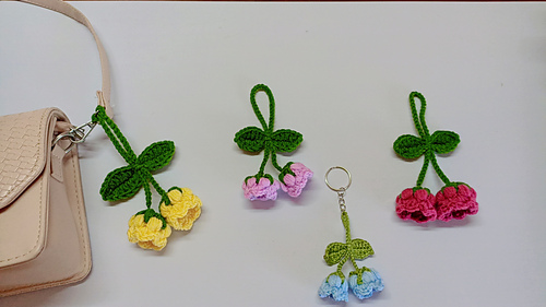 Lily of the valley keychain