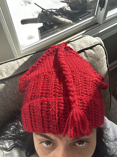 Melt the ice red resistance crochet hat