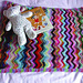 Zig and Zag Sock Yarn pram baby blanket pattern 