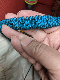 Practice cast on.  Tinked before starting officially on the 27th.