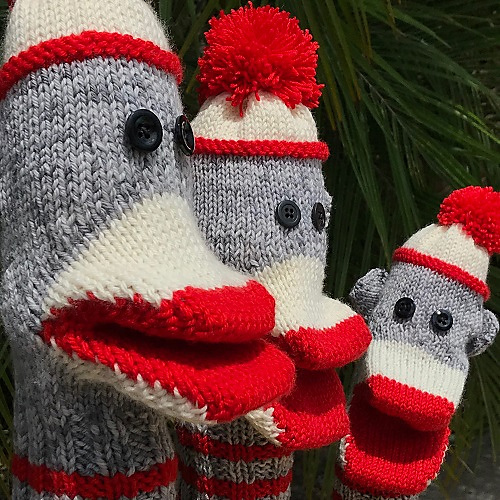 Sock Monkey Hand Puppet - Wendy Gaal