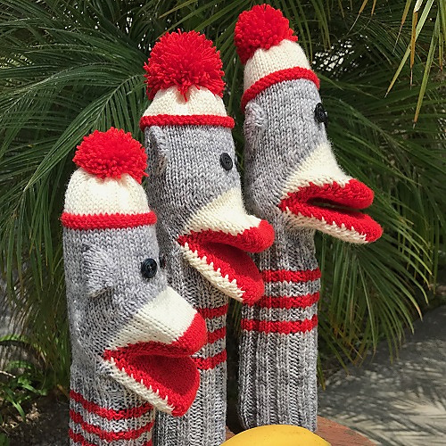 Sock Monkey Hand Puppet - Wendy Gaal