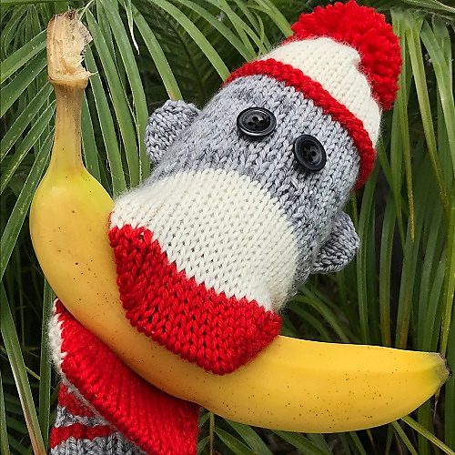 Sock Monkey Hand Puppet - Wendy Gaal