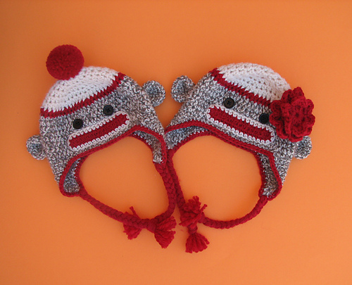 Two-layer Flower to Adorn a Sock Monkey Hat photo 5