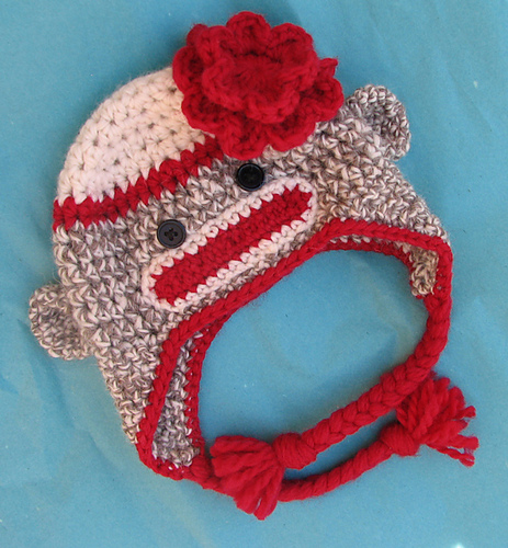 Two-layer Flower to Adorn a Sock Monkey Hat photo 3