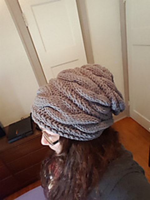 Slouchy Cabled Beanie