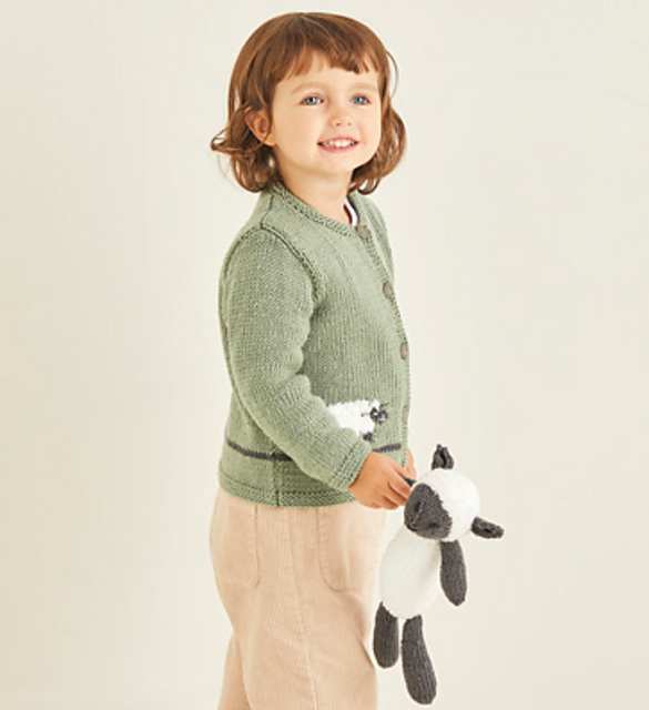 sheep print cardigan