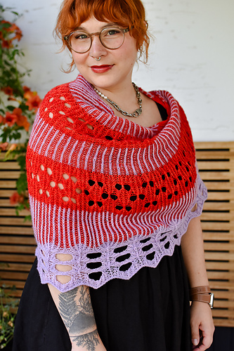 Brioche Petals Shawl