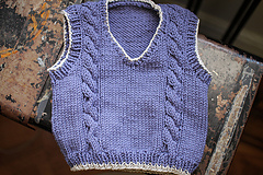 cabled baby vest