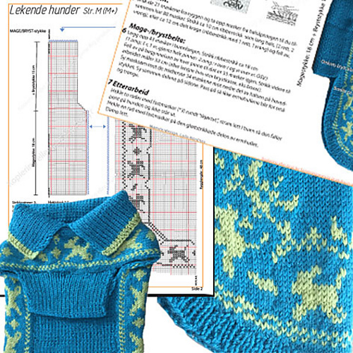 Genser med glade hunder - Laila Nordnes