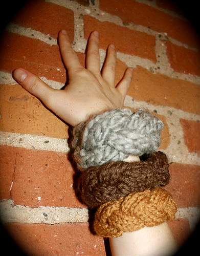 Braided Knit Bangle Bracelets photo 1