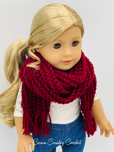 Winter Scarf for 18" Dolls photo 2