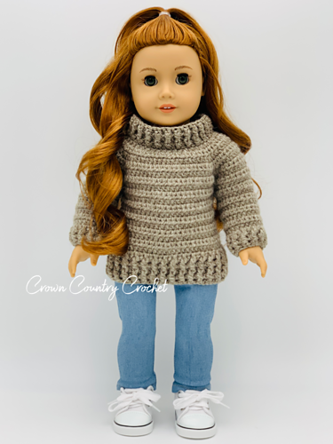 Cowl Sweater for 18" Dolls photo 2