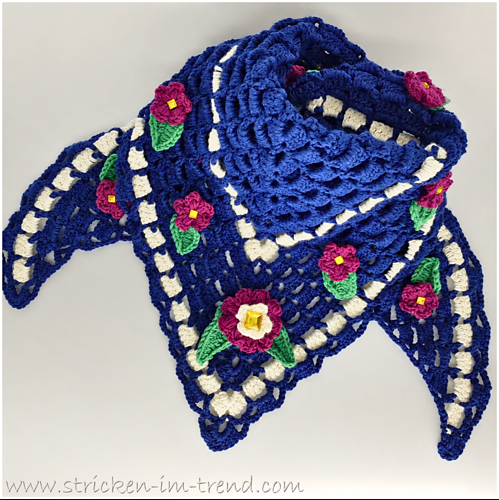Floral Triangle Shawl