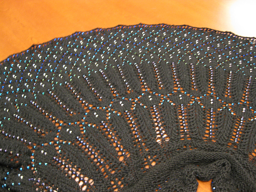Beaded Peacock Capelet Shawl photo 7