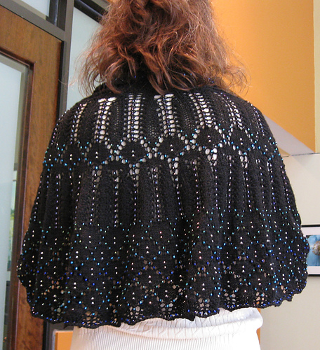 Beaded Peacock Capelet Shawl photo 9