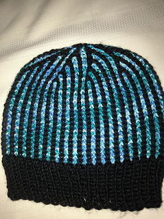 Vertical Stripe Ribbed Beanie