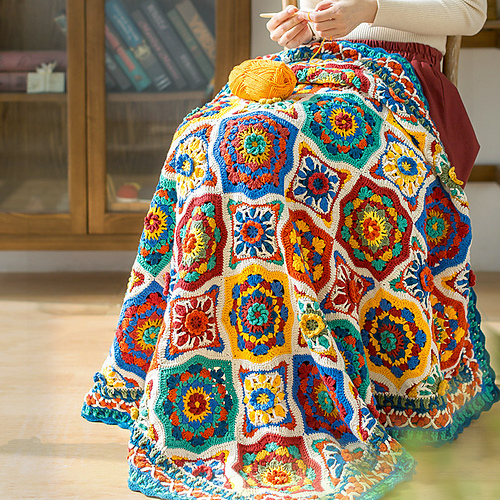 Morocco Zellige Patchwork Blanket - Susan's family