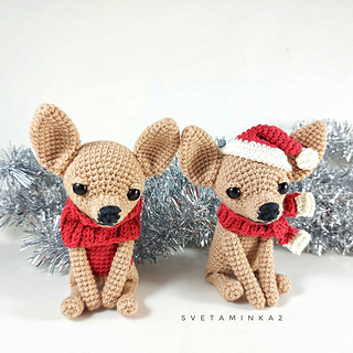 Adorable Chihuahua Dogs Crochet Pattern.