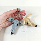 Crochet Keychain Pattern Charming Dog Head - Greyhound, Whippet, Italian Greyhound, Spanish Galgo, Sighthound & More!