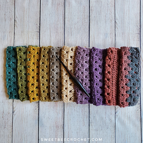 One Skein Granny Rows Scarf photo 12