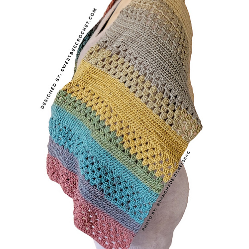 Two Skein Granny Rows Wrap photo 8