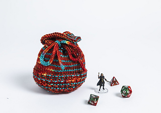 Dragon Scale Dice Bag shown in Madtosh DK, Vecna's Mixtape