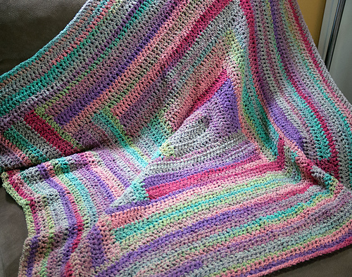 Easy Log Cabin Afghan photo 2