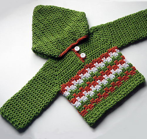 Leaping Crochet Baby Hoodie photo 1