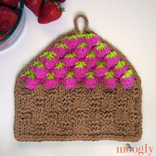 Strawberry Basket Tunisian Dishcloth photo 2