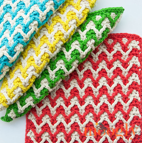 Bright Chevron Dishcloth photo 6