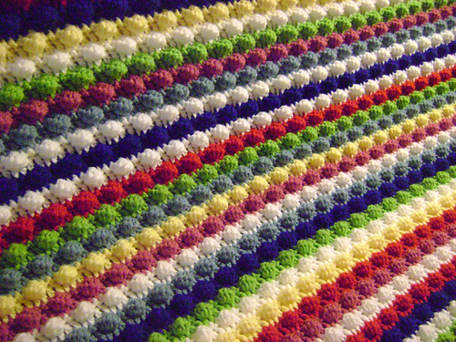 Blackberry Salad Striped Afghan photo 5