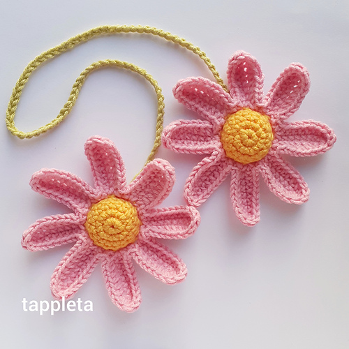 Pink flowers car hanger - tanya tappleta