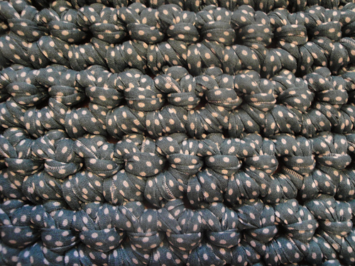 Green Polka Dot fabric yarn bag photo 3