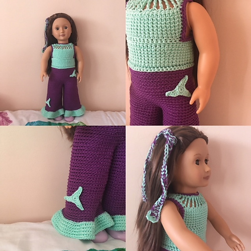 Retro jumpsuit for 18" dolls photo 1