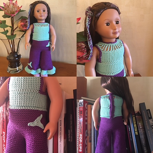 Retro jumpsuit for 18" dolls photo 3