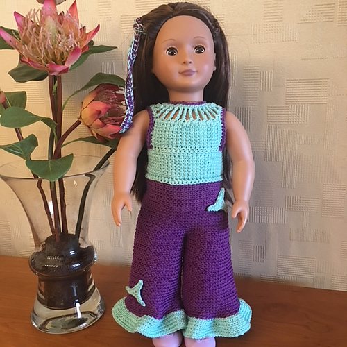 Retro jumpsuit for 18" dolls photo 11