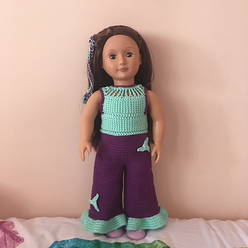 Retro jumpsuit for 18" dolls photo 9