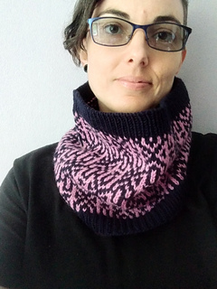 Way Home Cowl, DK weight, wide and short version