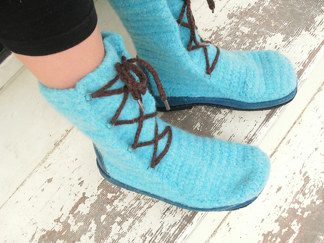 felted booties