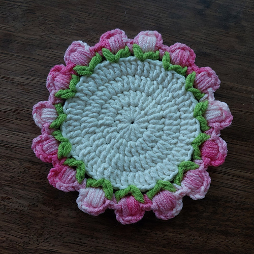 Pressed Tulip Flower Coaster photo 3