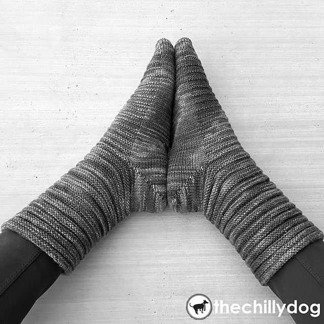 Ravelry Through Thick and Thin Socks pattern by The Chilly Dog
