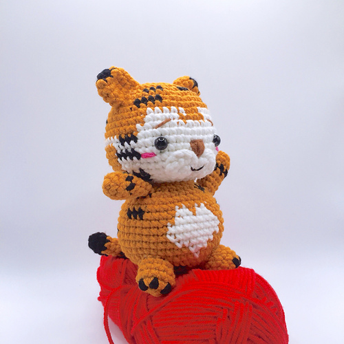 く*ー様 シマリス渋オレtiger ハンドメイド あみぐるみ あみぐるみ | KoKo Shop ~ オリジナル糸 ＆ Artist作品 ＆ 手芸用品 ~