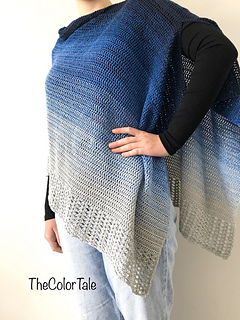 Gamle tider lur Anonym Ravelry: Poncho for Vero pattern by Martine Faucher