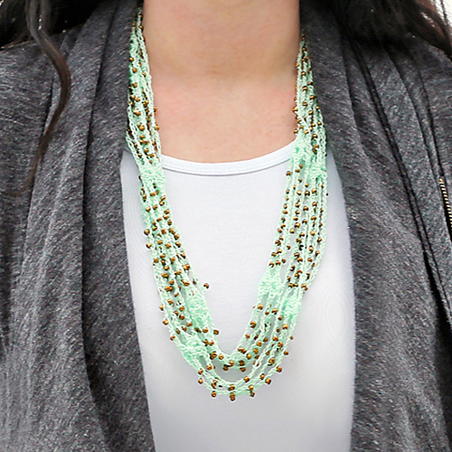Beaded Crochet Wrap Necklace photo 1